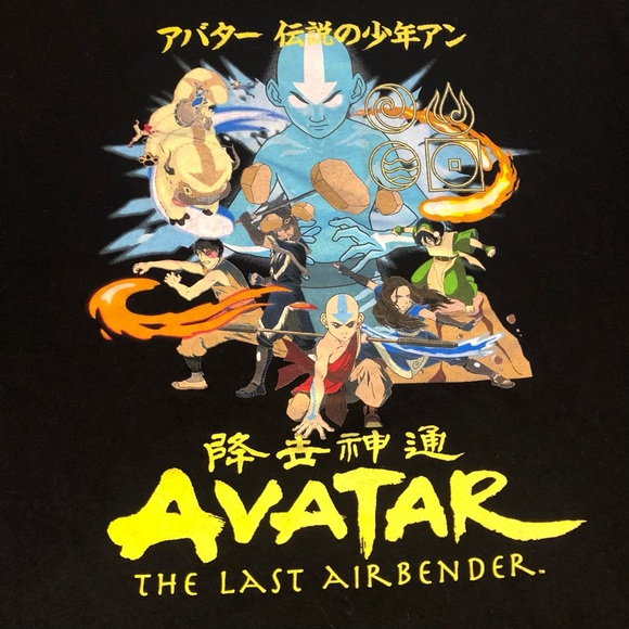 Nickelodeon Men’s Avatar Graphic Black T-shirt Size Large - Picture 2 of 4